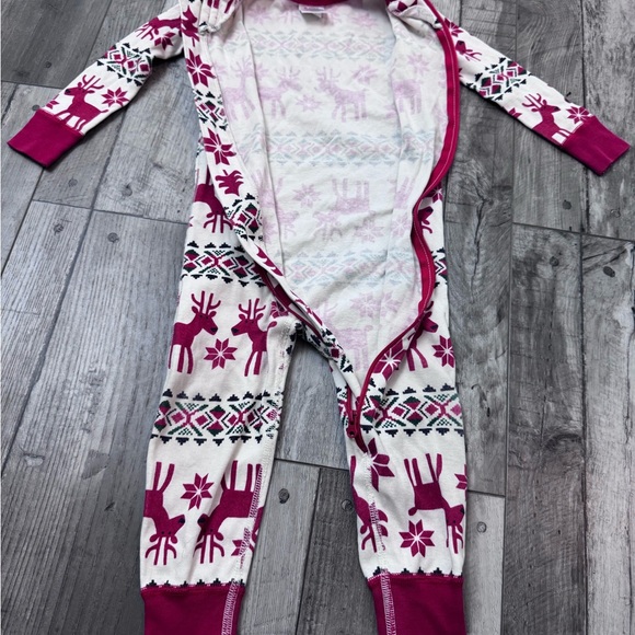 Hanna Andersson Fair Isle Dear Deer Reindeer Pajamas Organic Cotton Holiday 2T - Picture 2 of 4